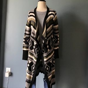 Love Stitch Maxi Cardigan Aztec Print
